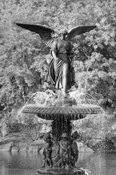 Angel of the Waters fountain on the Bethesda Terrace in Central Park New York, designed by Emma Stebbins in 1868 Photograph Winston Davidian
